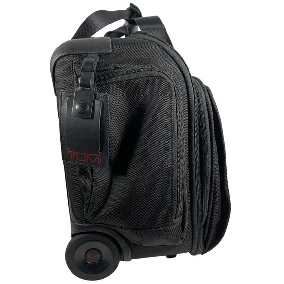 TUMI Alpha 2 Business Case Carry-On 2-Wheel Roller Expandable Handle MCR Monogra - Picture 6 of 12